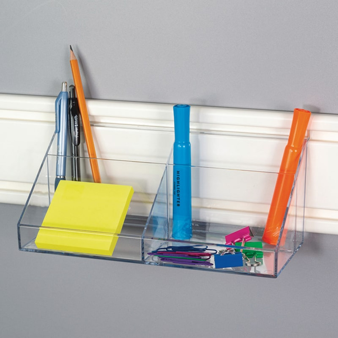 Crystal Series Plastic Nik Nak Tray - HandiWALL Slatwall System - Application