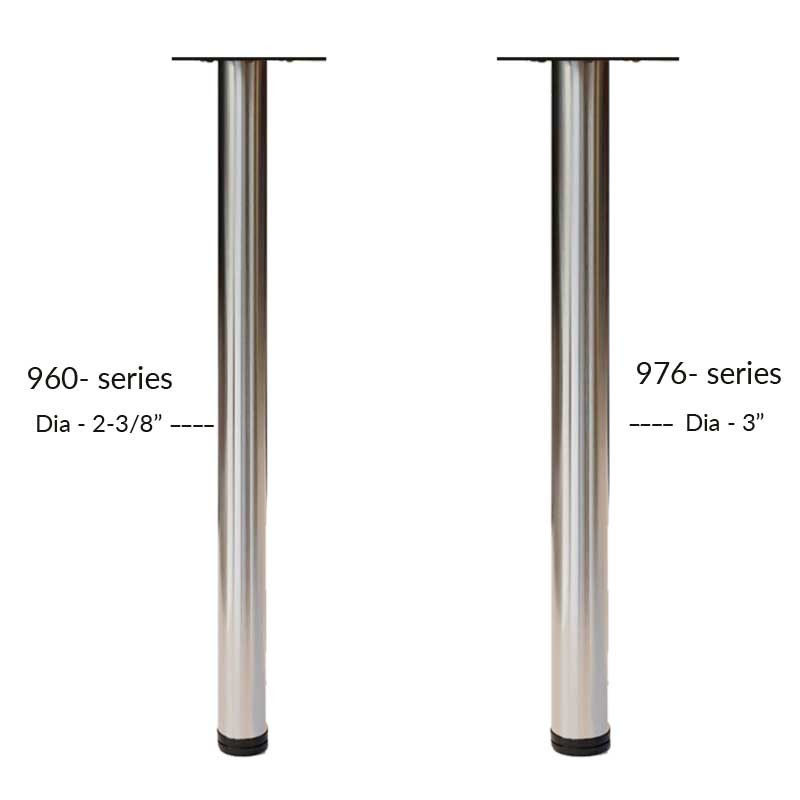 PMI Rockwell Round Table Leg 960-8S-02 - Counter Height - Diameter