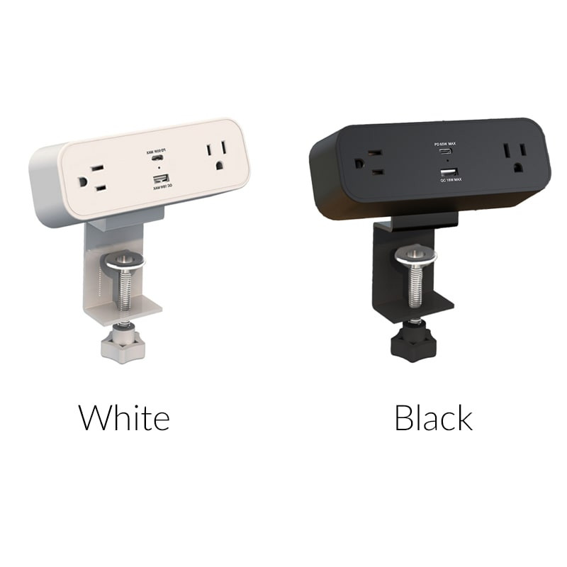 Dekko Harbor Clamp Mount Charging Hub - 2 Power, 1 USB, 1 USB-C