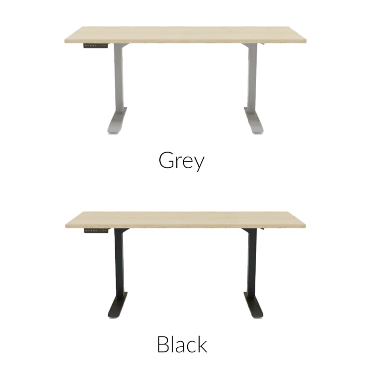 PMI Height Adjustable Motorized Standing Desk - 30" Depth - Frame Finish