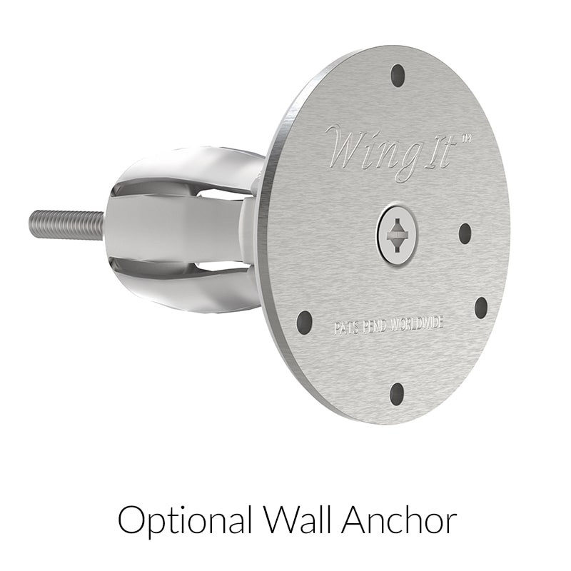 Custom Bariatric Inside Corner Grab Bar, 2 Wall, 4 Flange - Wingits