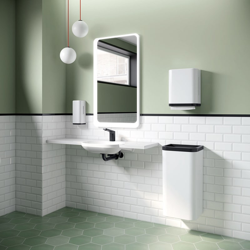 HEWI Sensoric Automatic Nylon Disinfectant Dispenser - 477.06.10498 - Application