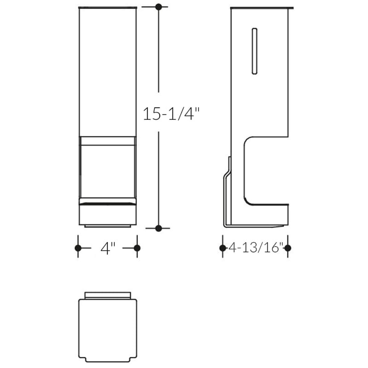 HEWI Sensoric Automatic Disinfectant Dispenser with Drip Tray - 900.06.01660 - Spec Sheet