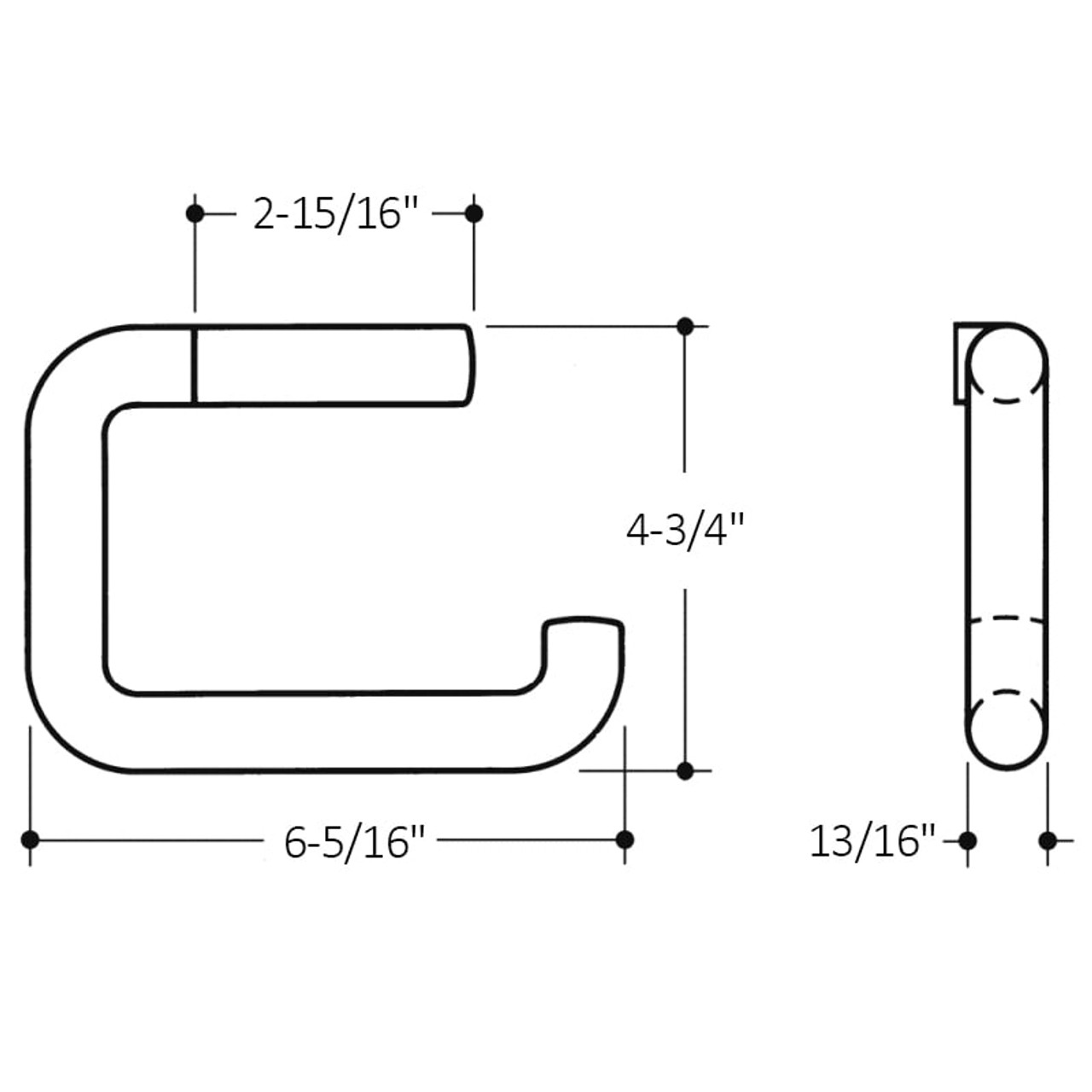 HEWI Nylon Toilet Tissue Roll Holder - Spec Sheet