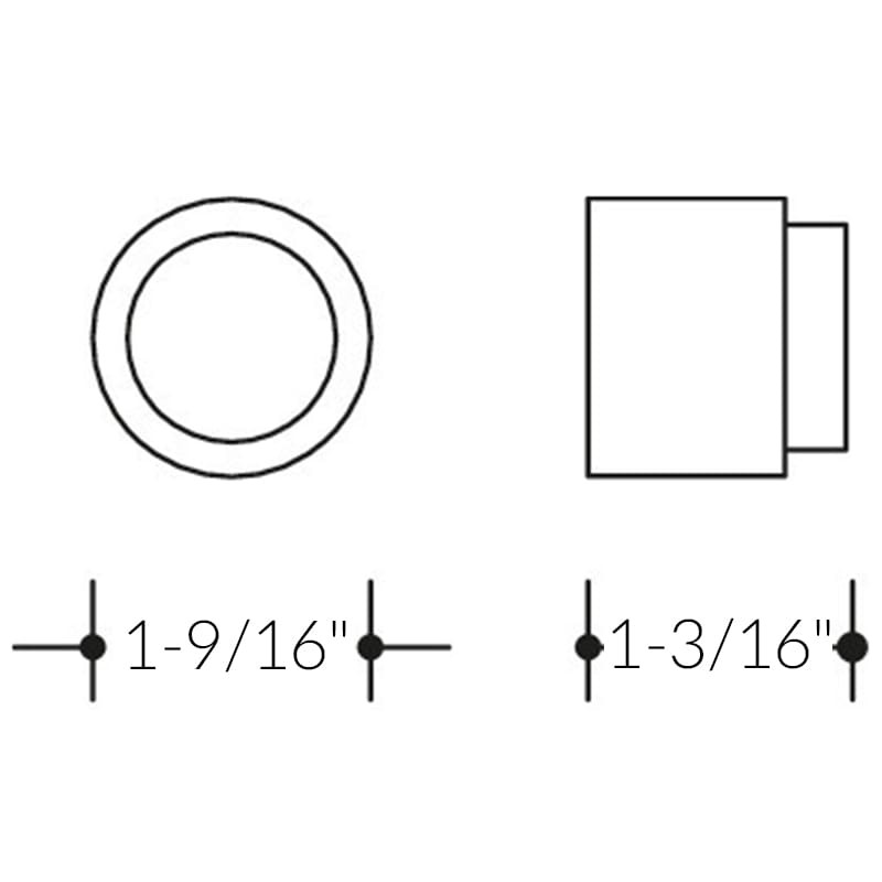 HEWI Stainless Steel Spring Loaded Wall Mount Door Stop - 611XA.30 - spec sheet
