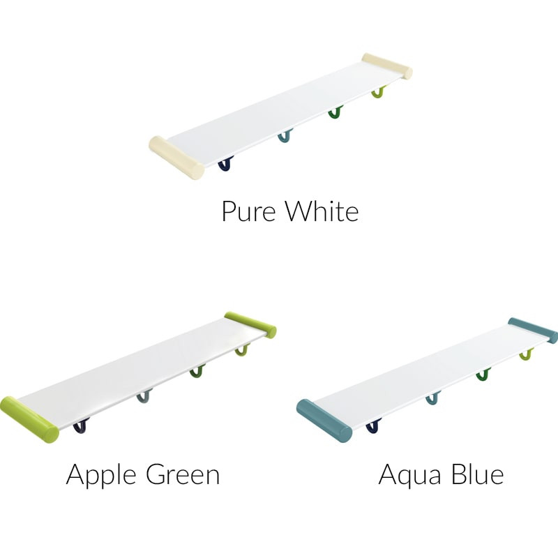 HEWI Nylon Wall Mounted Shelf with Single Hooks - 800.03.403 - Finishes