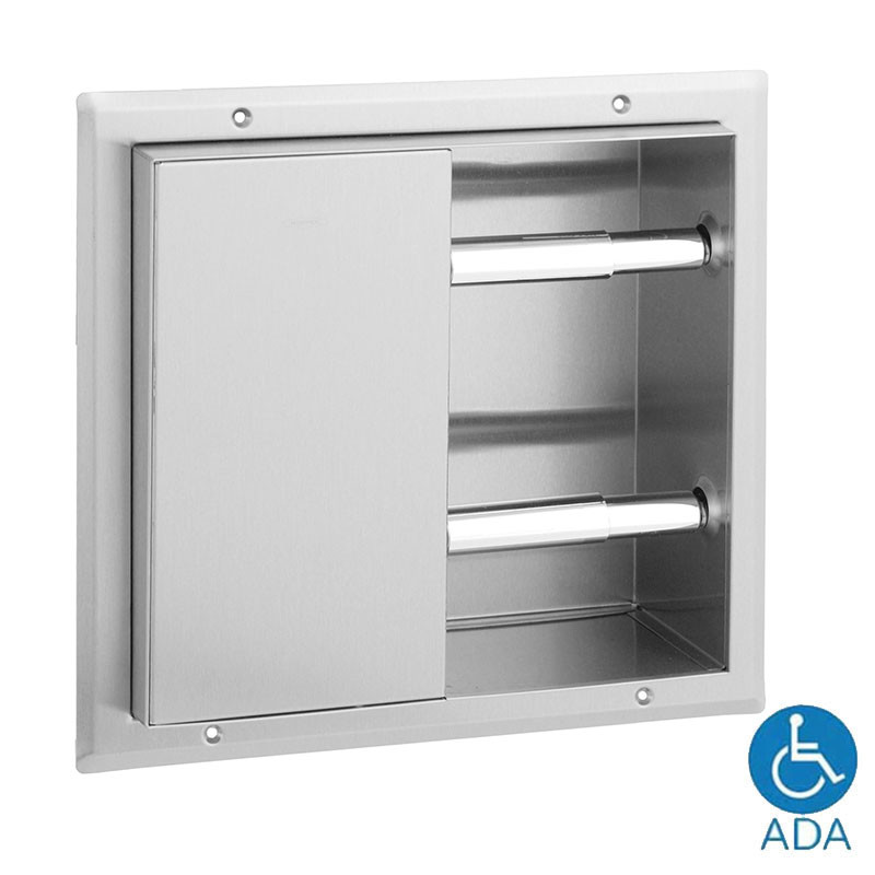 Bobrick Dual Sided Partition Mount Multi-Roll Toilet Tissue Dispenser