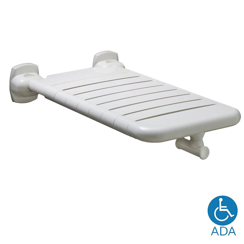Bobrick White Vinyl-Coated Folding Bathtub Seat B-518116
