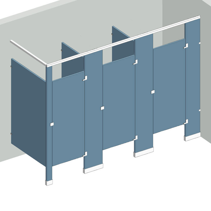 Dressing Compartment - In Corner - Right Hand - 3 Stall Doors