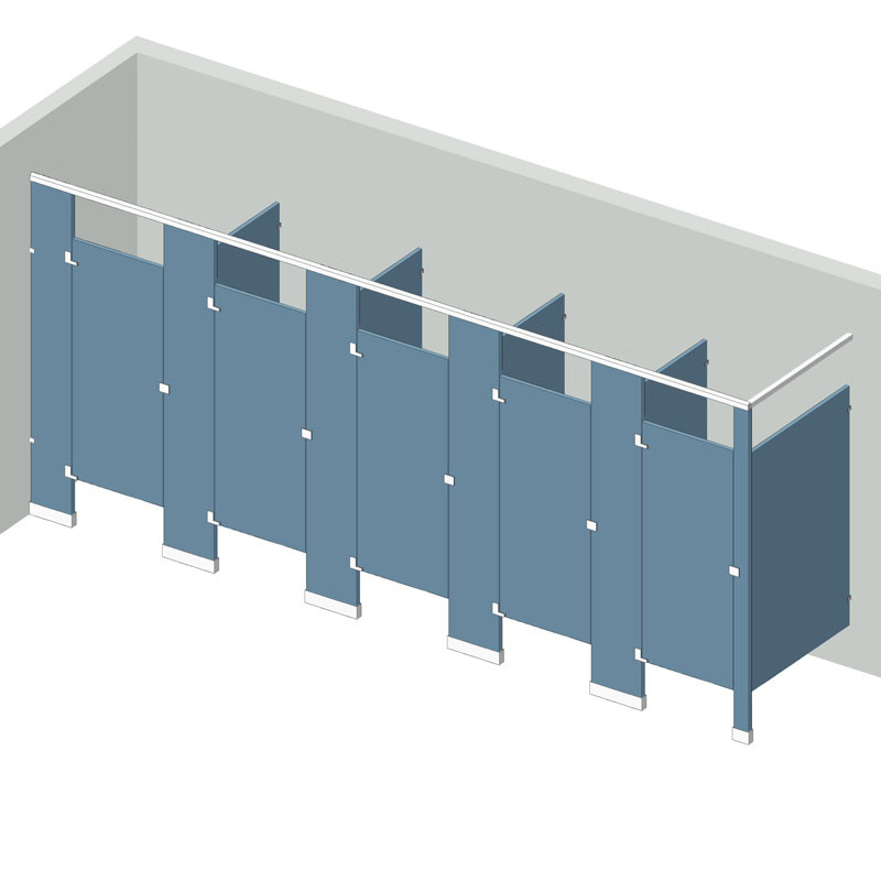 Dressing Compartment - In Corner - Left Hand - 5 Stall Doors