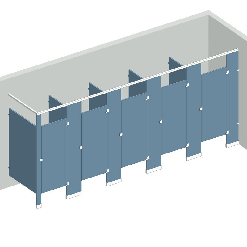 Dressing Compartment - In Corner - Right Hand - 5 Stall Doors