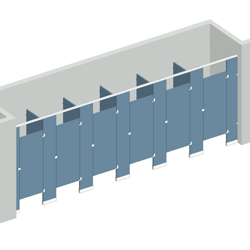 Dressing Compartment - Between Wall - Right Hand - 6 Stall Doors
