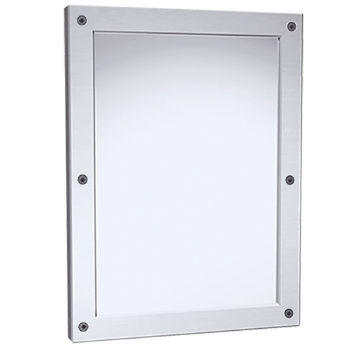 Bradley Framed Security Mirror Polished 304 Stainless Steel