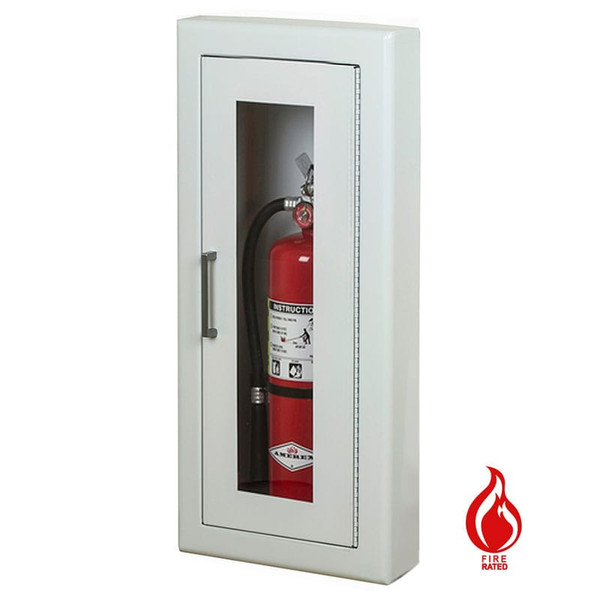 Semi-Recessed Fire Extinguisher Cabinet - Larsen Architectural Series