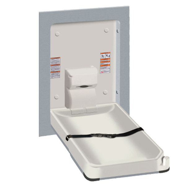 ASI Surface Mounted Stainless Steel Vertical Baby Changing Station