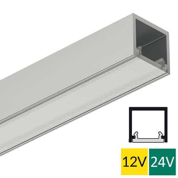 Loox5 Adhesive Surface Mount Profile 2102 for LED Light Strips - Default