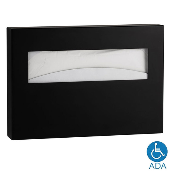 Bobrick Surface Mount Matte Black Toilet Seat Cover Dispenser B-9221.MBLK - Fino Collection