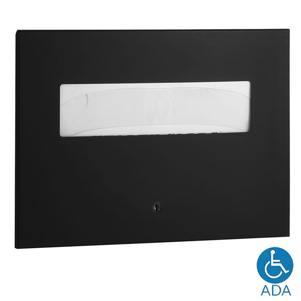 Bobrick Recessed Toilet Matte Black Seat Cover Dispenser B-3013 - TrimLine Series
