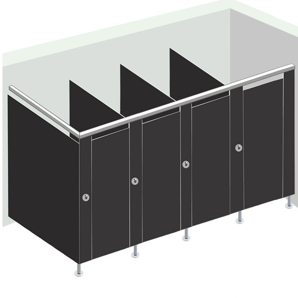 Alpaco Collection Toilet Partitions - 4 Stalls In Corner Right Hand