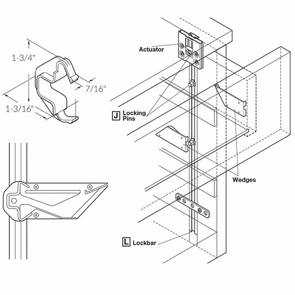 Timberline WD100 Wedge Lock AntiTip Wedge Interlock System 350