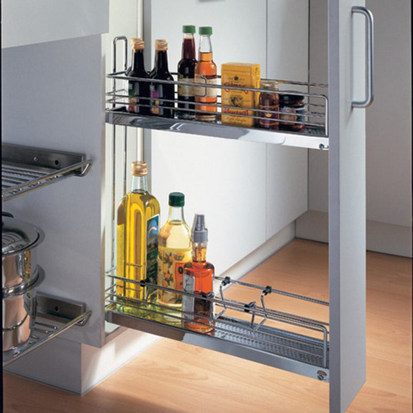 Kessebohmer Narrow Cabinet Pull-Out Metal Frame Spice Rack