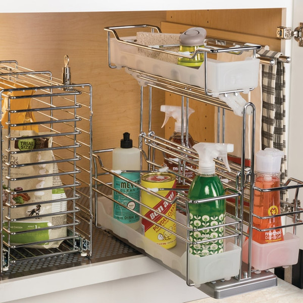 Under the Sink Cleaning Supply Caddy Pullout with Handle