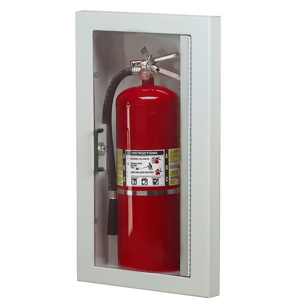 Semi-Recessed Fire Extinguisher Cabinet - Larsen Gemini Series 