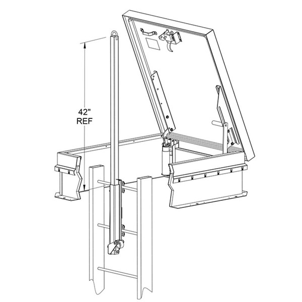 Babcock Davis 42” Telescoping Ladder Mount Safety Post BSP