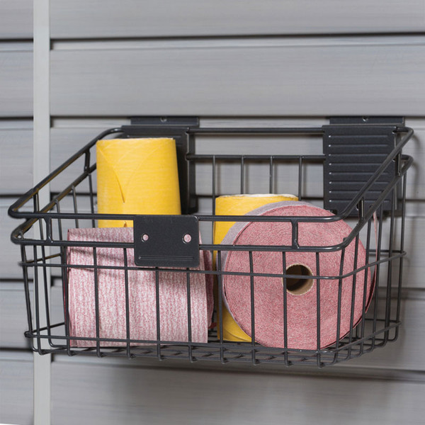 Steel Wire Hanging Storage Basket HandiWALL Slatwall System