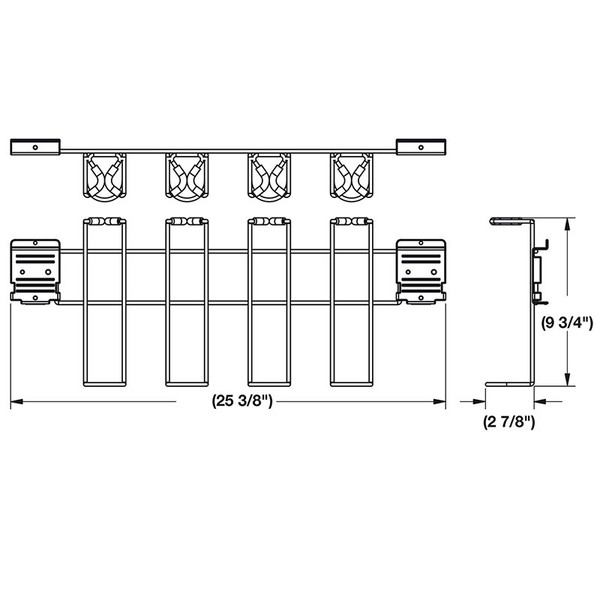 Steel Wire Fishing Rod Holder HandiWALL Slatwall System