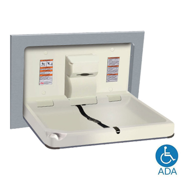 ASI Recessed Stainless Steel Horizontal Baby Changing Station 9018