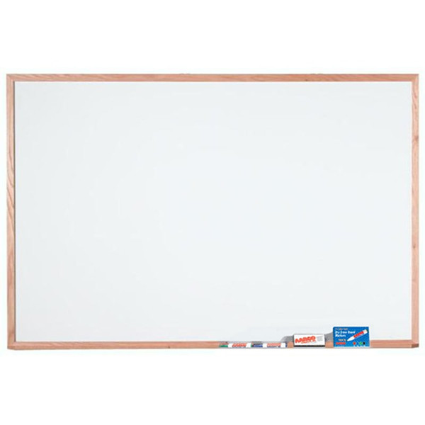 AARCO Porcelain Enamel Chalkboard with Wood Frame