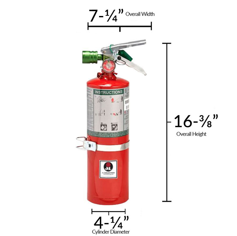 Halotron I 5lb Fire Extinguisher - Multi-Purpose Mercury - JL