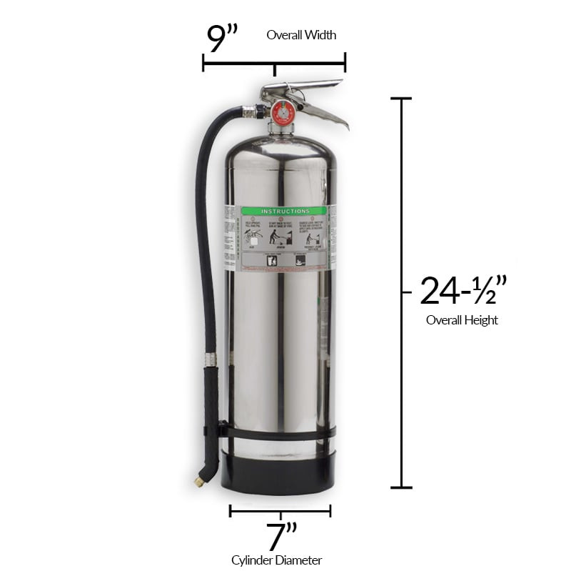 Wet Chemical 2.5gal Fire Extinguisher - Class K - Buckeye
