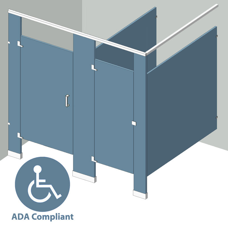 Bathroom Partitions 2 Stalls In Corner Left Hand ADA Privacy
