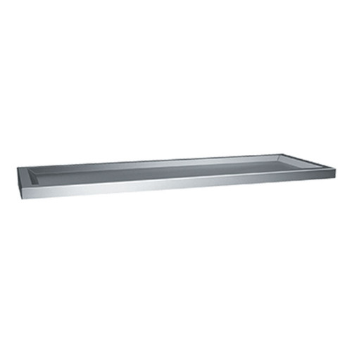 Floating Rectangular Shower Shelf with Rail - Seachrome