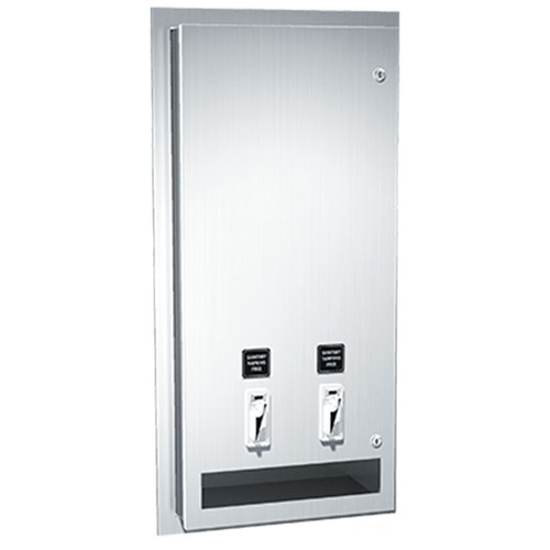 ASI Semi-Recessed Dual Napkin and Tampon Vendor 0464