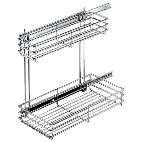 Hafele Under Sink Storage Base Pull Out 2 Tier Metal Rack 545.48.239