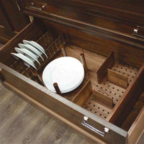 Hafele Fineline Wood Plate Rack Drawer Insert 556.87.650
