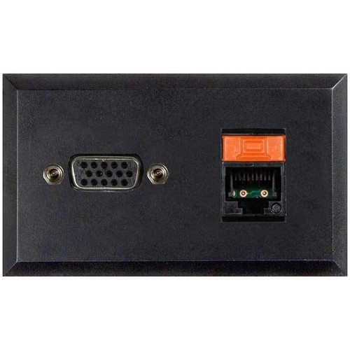 Telecom Plate Telecom Plate with (1) RJ-45 and (1) HD VGA with Patch Cord