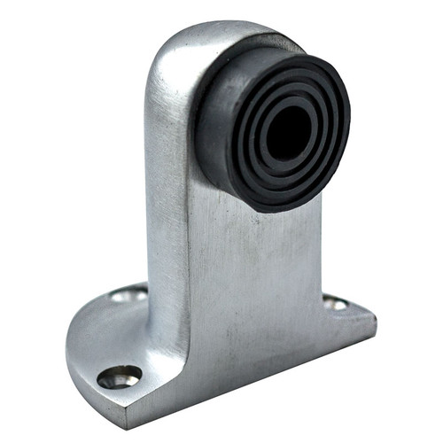 PDQ Door Stop Rubber Bumper on Tall Cast Brass Body