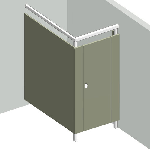 Bathroom Partitions - 1 Stall In Corner Left Hand