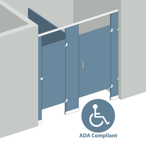 Bathroom Partitions 2 Stalls Between Walls Right Hand ADA