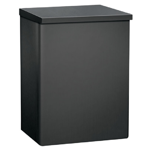 ASI Surface Mount Matte Black Sanitary Napkin and Tampon Disposal