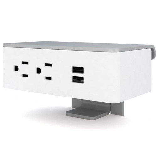 Dekko Ashley Duo Relocatable Plastic Hub - 2 Power, 2 USB-A
