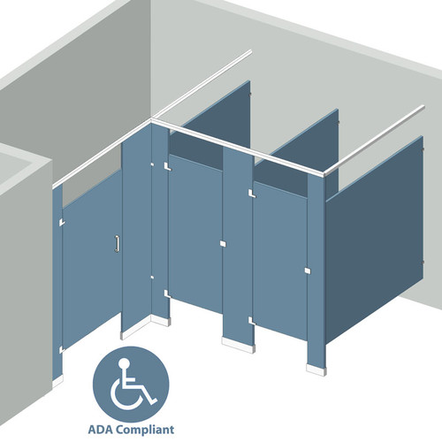 Bathroom Partitions - 3 Stalls Alcove Left Hand | ADA ...