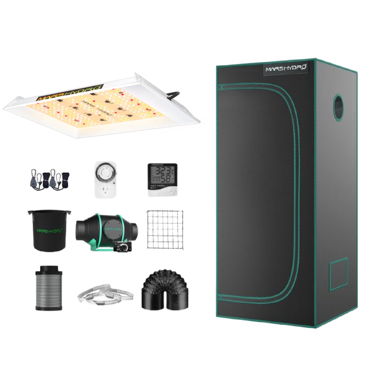 MARS HYDRO | TS 600 LED GROW LIGHT + 2'X2'X4.5' COMPLETE INDOOR GROW TENT KITS