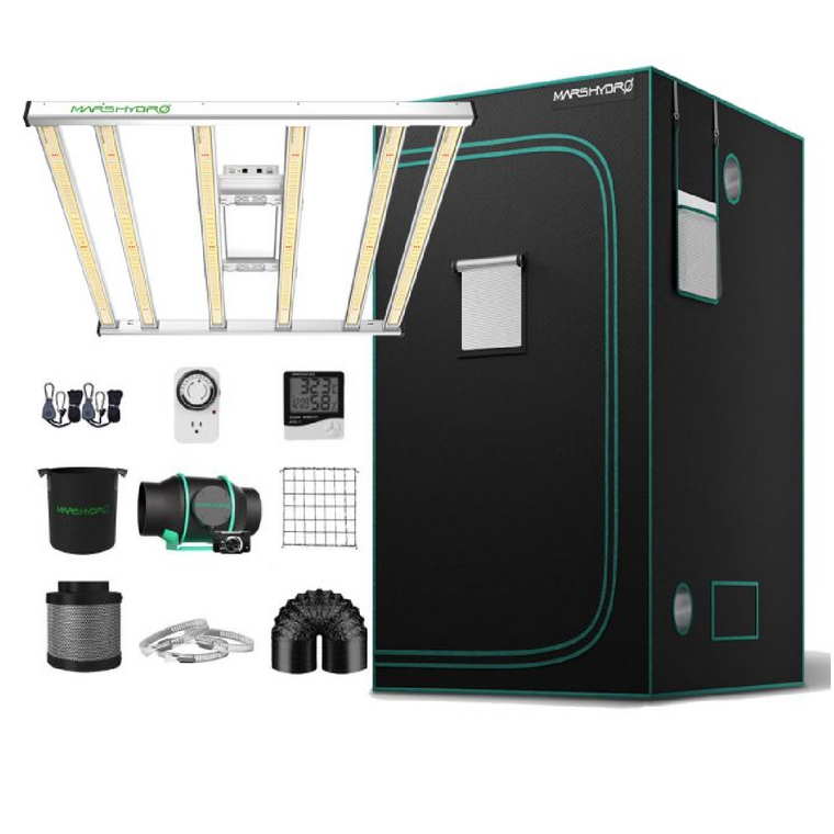 MARS HYDRO | FC-E4800 LED GROW LIGHT + 4'X4' (120X120X200CM) COMPLETE GROW TENT KITS