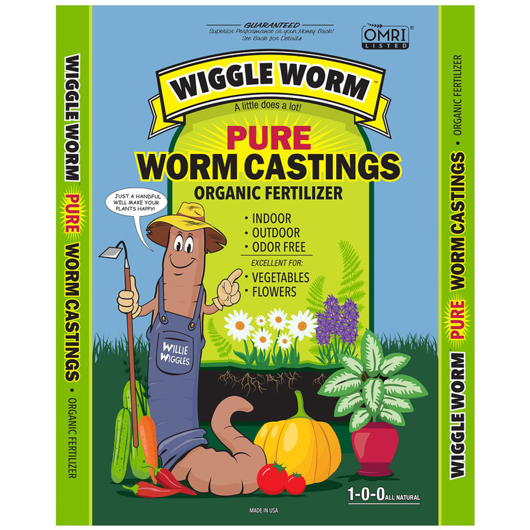 Wiggle Worm Soil Builder™ | Pure Worm Castings Organic Fertilizer 15lb | OMRI Listed®