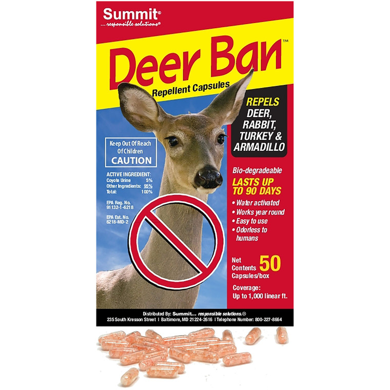 Summit® | Deer Ban™ | Deer Repellent Capsules - 50pk